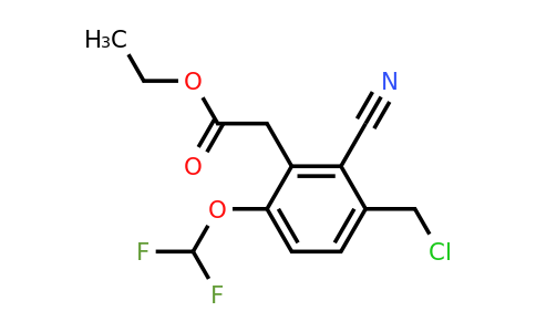 Ethyl 3-chloromethyl-2-cyano-6-(difluoromethoxy)phenylacetate