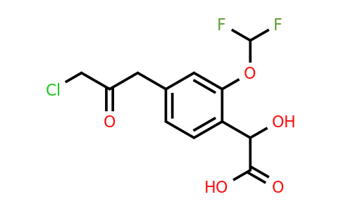 1805676-43-0 | 4-(3-Chloro-2-oxopropyl)-2-(difluoromethoxy)mandelic acid