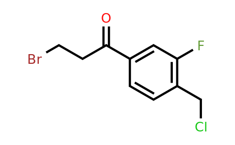 1805676-64-5 | 3-Bromo-1-(4-(chloromethyl)-3-fluorophenyl)propan-1-one