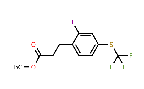 1805676-66-7 | Methyl 3-(2-iodo-4-(trifluoromethylthio)phenyl)propanoate
