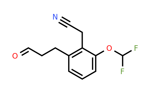 1805676-67-8 | 2-(Difluoromethoxy)-6-(3-oxopropyl)phenylacetonitrile