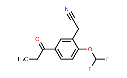 1805676-71-4 | 2-(Difluoromethoxy)-5-propionylphenylacetonitrile