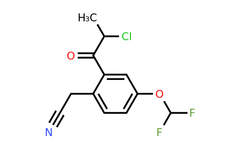 1805676-78-1 | 2-(2-Chloropropanoyl)-4-(difluoromethoxy)phenylacetonitrile