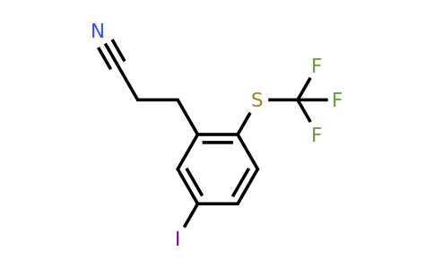 1805676-79-2 | 3-(5-Iodo-2-(trifluoromethylthio)phenyl)propanenitrile