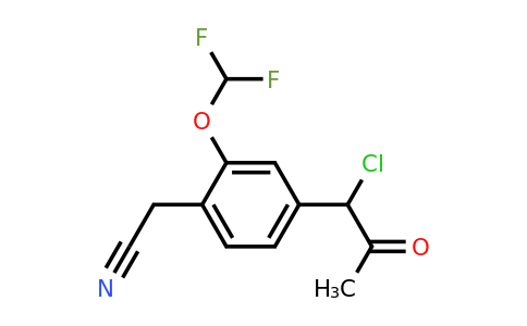 1805676-91-8 | 4-(1-Chloro-2-oxopropyl)-2-(difluoromethoxy)phenylacetonitrile