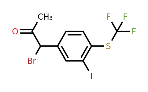 1805677-03-5 | 1-Bromo-1-(3-iodo-4-(trifluoromethylthio)phenyl)propan-2-one