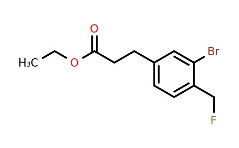 1805677-44-4 | Ethyl 3-(3-bromo-4-(fluoromethyl)phenyl)propanoate