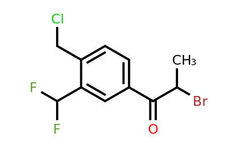 1805678-57-2 | 2-Bromo-1-(4-(chloromethyl)-3-(difluoromethyl)phenyl)propan-1-one