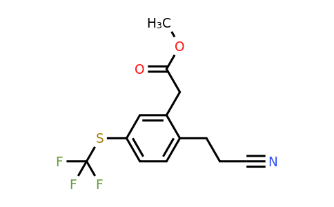 1805679-20-2 | Methyl 2-(2-cyanoethyl)-5-(trifluoromethylthio)phenylacetate