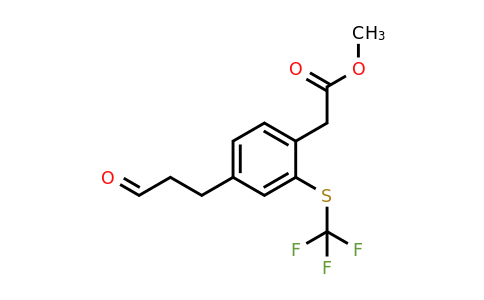 1805679-40-6 | Methyl 4-(3-oxopropyl)-2-(trifluoromethylthio)phenylacetate