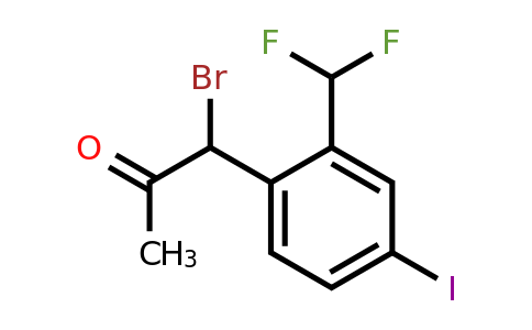 1805679-81-5 | 1-Bromo-1-(2-(difluoromethyl)-4-iodophenyl)propan-2-one