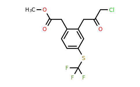 1805679-82-6 | Methyl 2-(3-chloro-2-oxopropyl)-4-(trifluoromethylthio)phenylacetate