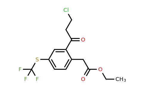 1805680-34-5 | Ethyl 2-(3-chloropropanoyl)-4-(trifluoromethylthio)phenylacetate