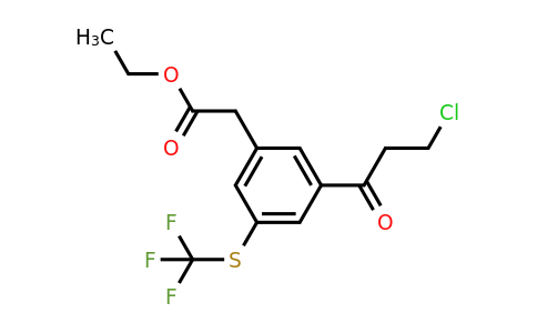1805680-52-7 | Ethyl 3-(3-chloropropanoyl)-5-(trifluoromethylthio)phenylacetate
