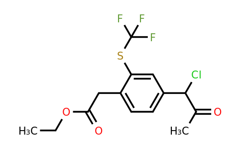1805680-64-1 | Ethyl 4-(1-chloro-2-oxopropyl)-2-(trifluoromethylthio)phenylacetate