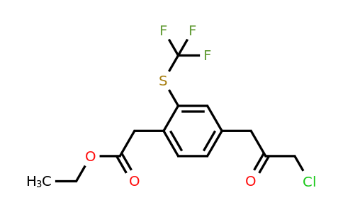 1805680-68-5 | Ethyl 4-(3-chloro-2-oxopropyl)-2-(trifluoromethylthio)phenylacetate