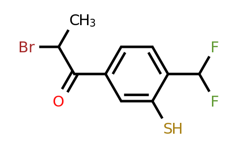 1805680-70-9 | 2-Bromo-1-(4-(difluoromethyl)-3-mercaptophenyl)propan-1-one