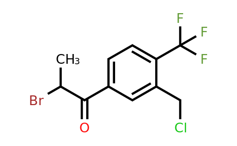 1805681-84-8 | 2-Bromo-1-(3-(chloromethyl)-4-(trifluoromethyl)phenyl)propan-1-one