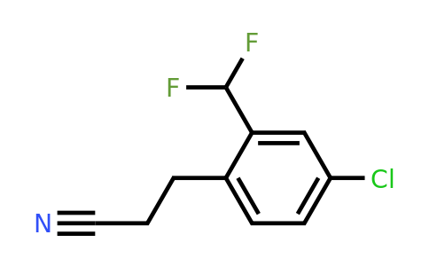 1805681-86-0 | 3-(4-Chloro-2-(difluoromethyl)phenyl)propanenitrile