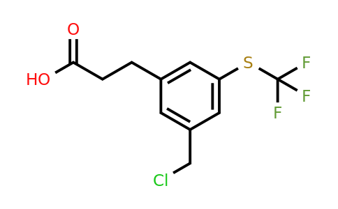 1805682-51-2 | 3-(3-(Chloromethyl)-5-(trifluoromethylthio)phenyl)propanoic acid