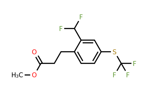1805684-95-0 | Methyl 3-(2-(difluoromethyl)-4-(trifluoromethylthio)phenyl)propanoate