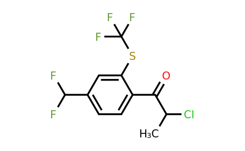 1805685-66-8 | 2-Chloro-1-(4-(difluoromethyl)-2-(trifluoromethylthio)phenyl)propan-1-one