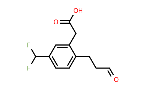 1805686-96-7 | 5-(Difluoromethyl)-2-(3-oxopropyl)phenylacetic acid