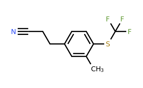 1805687-21-1 | 3-(3-Methyl-4-(trifluoromethylthio)phenyl)propanenitrile