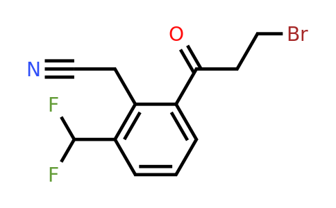 1805688-32-7 | 2-(3-Bromopropanoyl)-6-(difluoromethyl)phenylacetonitrile