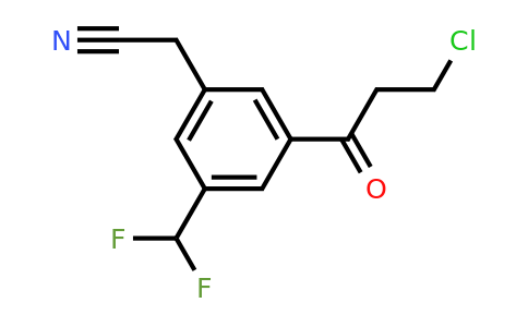 1805688-43-0 | 3-(3-Chloropropanoyl)-5-(difluoromethyl)phenylacetonitrile