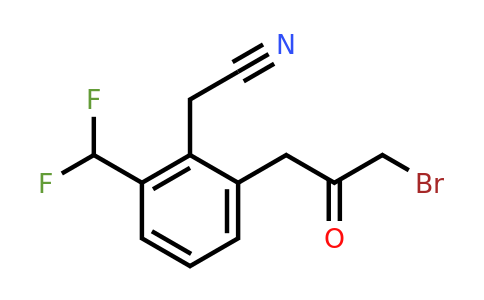 1805688-57-6 | 2-(3-Bromo-2-oxopropyl)-6-(difluoromethyl)phenylacetonitrile