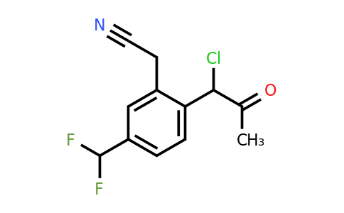 1805688-61-2 | 2-(1-Chloro-2-oxopropyl)-5-(difluoromethyl)phenylacetonitrile