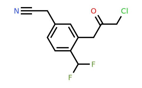 1805688-66-7 | 3-(3-Chloro-2-oxopropyl)-4-(difluoromethyl)phenylacetonitrile