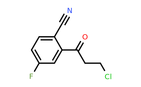 1805688-84-9 | 2-(3-Chloropropanoyl)-4-fluorobenzonitrile