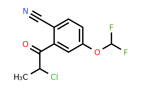 1805690-74-7 | 2-(2-Chloropropanoyl)-4-(difluoromethoxy)benzonitrile