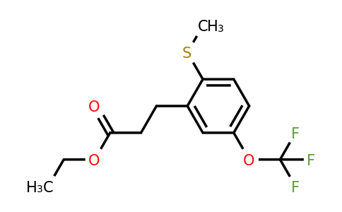 1805696-09-6 | Ethyl 3-(2-(methylthio)-5-(trifluoromethoxy)phenyl)propanoate