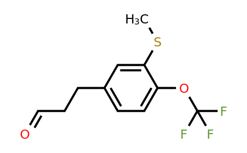 1805696-29-0 | 3-(3-(Methylthio)-4-(trifluoromethoxy)phenyl)propanal