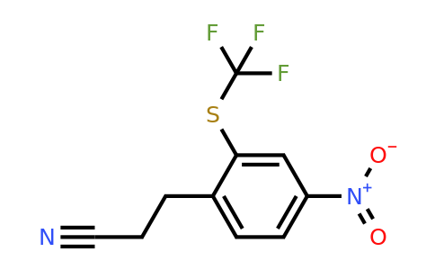 1805696-34-7 | 3-(4-Nitro-2-(trifluoromethylthio)phenyl)propanenitrile