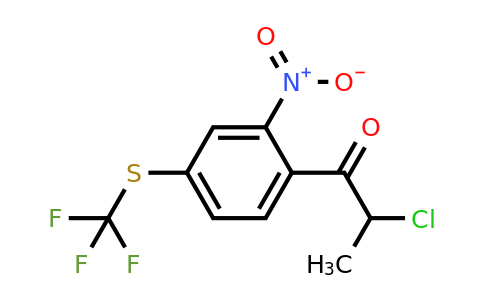 1805696-45-0 | 2-Chloro-1-(2-nitro-4-(trifluoromethylthio)phenyl)propan-1-one