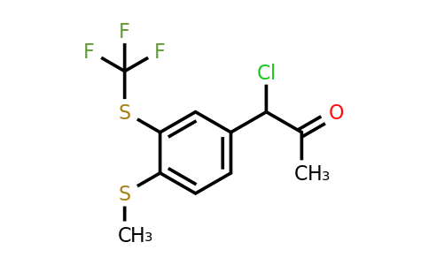 1805696-74-5 | 1-Chloro-1-(4-(methylthio)-3-(trifluoromethylthio)phenyl)propan-2-one