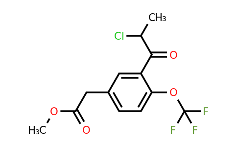 1805697-41-9 | Methyl 3-(2-chloropropanoyl)-4-(trifluoromethoxy)phenylacetate