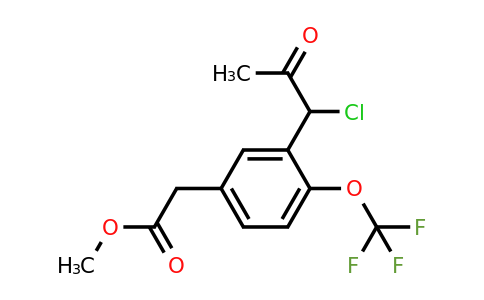 1805697-43-1 | Methyl 3-(1-chloro-2-oxopropyl)-4-(trifluoromethoxy)phenylacetate