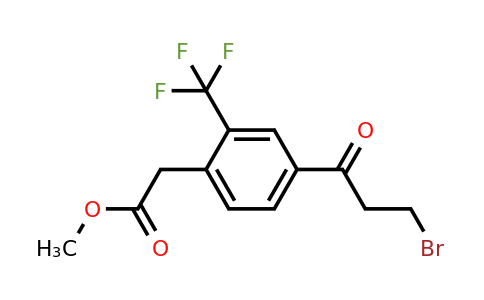 1805698-90-1 | Methyl 4-(3-bromopropanoyl)-2-(trifluoromethyl)phenylacetate