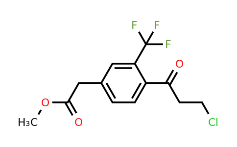 1805698-96-7 | Methyl 4-(3-chloropropanoyl)-3-(trifluoromethyl)phenylacetate