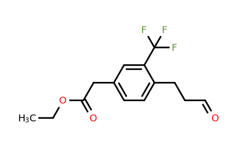 1805699-37-9 | Ethyl 4-(3-oxopropyl)-3-(trifluoromethyl)phenylacetate