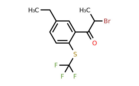 1805699-38-0 | 2-Bromo-1-(5-ethyl-2-(trifluoromethylthio)phenyl)propan-1-one