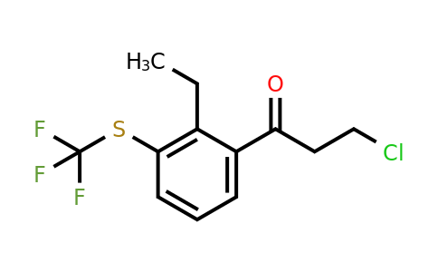 1805699-51-7 | 3-Chloro-1-(2-ethyl-3-(trifluoromethylthio)phenyl)propan-1-one