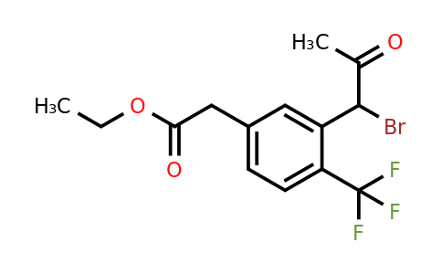 1805699-62-0 | Ethyl 3-(1-bromo-2-oxopropyl)-4-(trifluoromethyl)phenylacetate