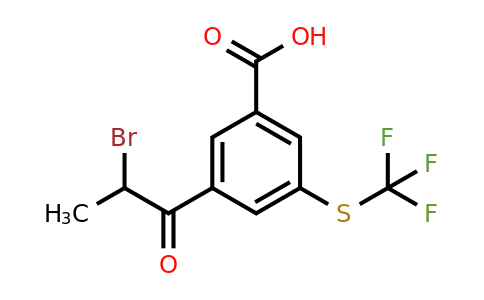 1805700-12-2 | 3-(2-Bromopropanoyl)-5-(trifluoromethylthio)benzoic acid