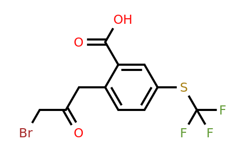 1805700-33-7 | 2-(3-Bromo-2-oxopropyl)-5-(trifluoromethylthio)benzoic acid